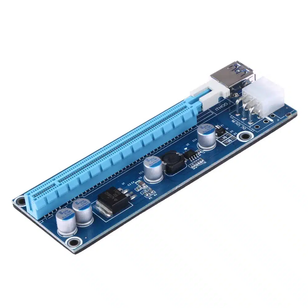 40cm USB 3.0 Mini PCI-E to PCIe PCI Express 1x to 16x Extender Riser Card Adapter SATA 6Pin Power Cable for Bitcoin BTC Mining 15