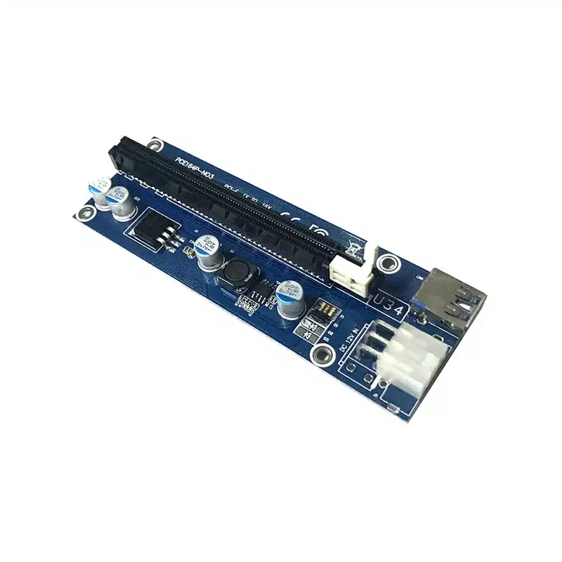 New Pcie Pci-e Pci Express Riser Card 1x To 16x GPU Usb 3.0 Extender Riser X1 X16 Card Adapter SATA 6Pin Power Cable For Miner 11