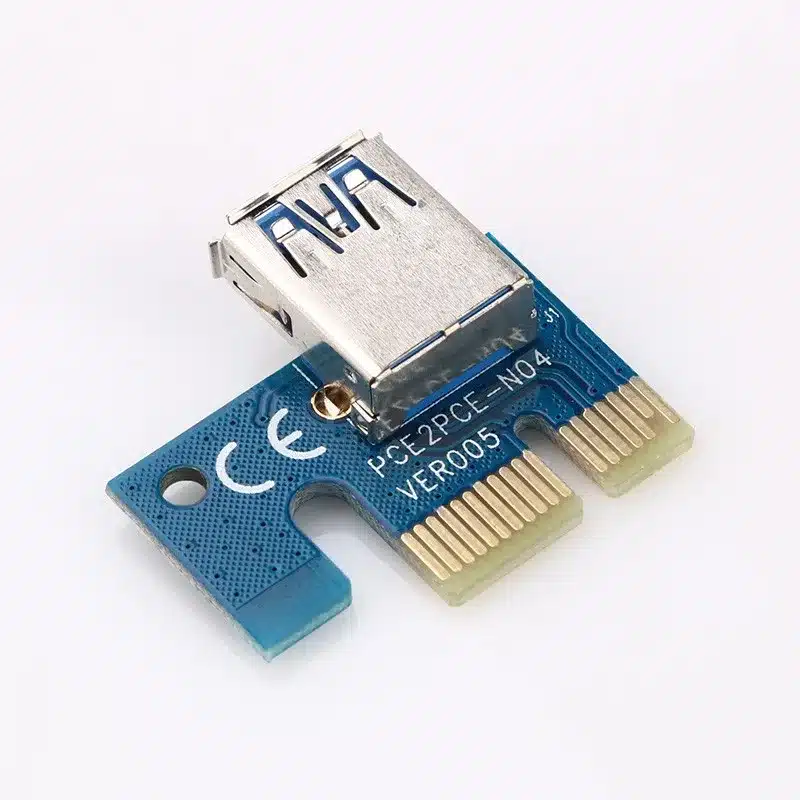 New Pcie Pci-e Pci Express Riser Card 1x To 16x GPU Usb 3.0 Extender Riser X1 X16 Card Adapter SATA 6Pin Power Cable For Miner 12