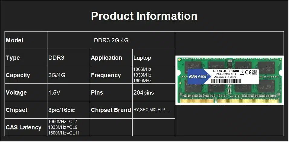 Binful DDR3 4gb 1333/1066/1600MHZ PC3-10600 8500 12800 ram for laptop computer notebook Memory Memoria sodimm Lifetime Warranty 2