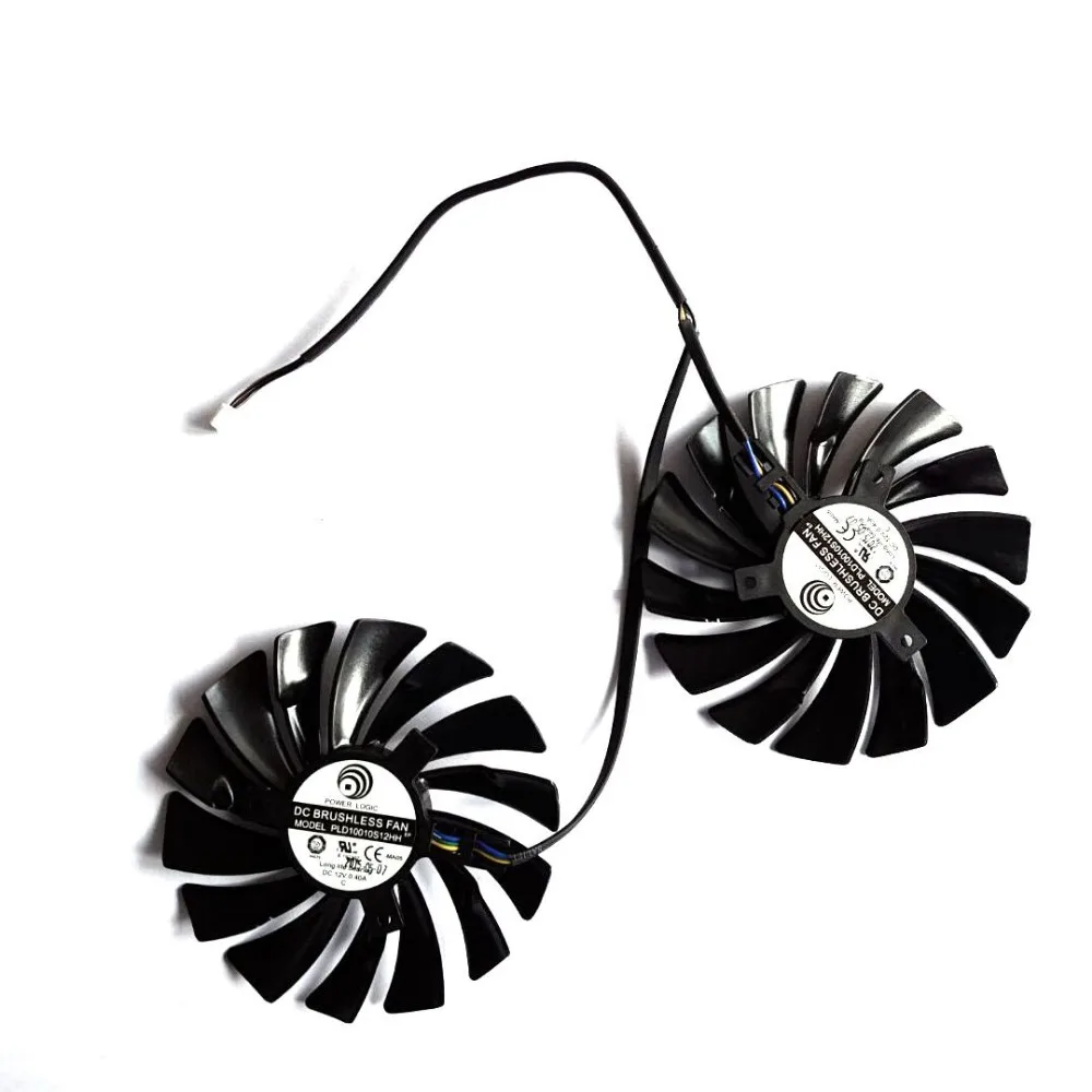 Free Shipping NEW 2pcs/lot PLD10010S12HH 4PIN 94mm DC12V 0.4A for MSI GTX960 GTX950 R9 380 390/390X GAMING Graphics card fan 3