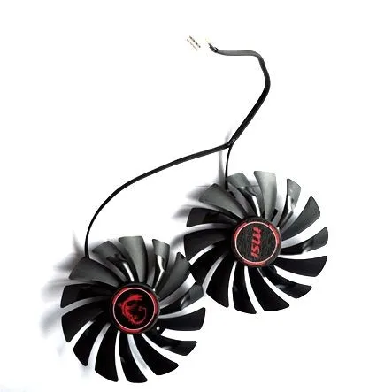 Free Shipping NEW 2pcs/lot PLD10010S12HH 4PIN 94mm DC12V 0.4A for MSI GTX960 GTX950 R9 380 390/390X GAMING Graphics card fan 5