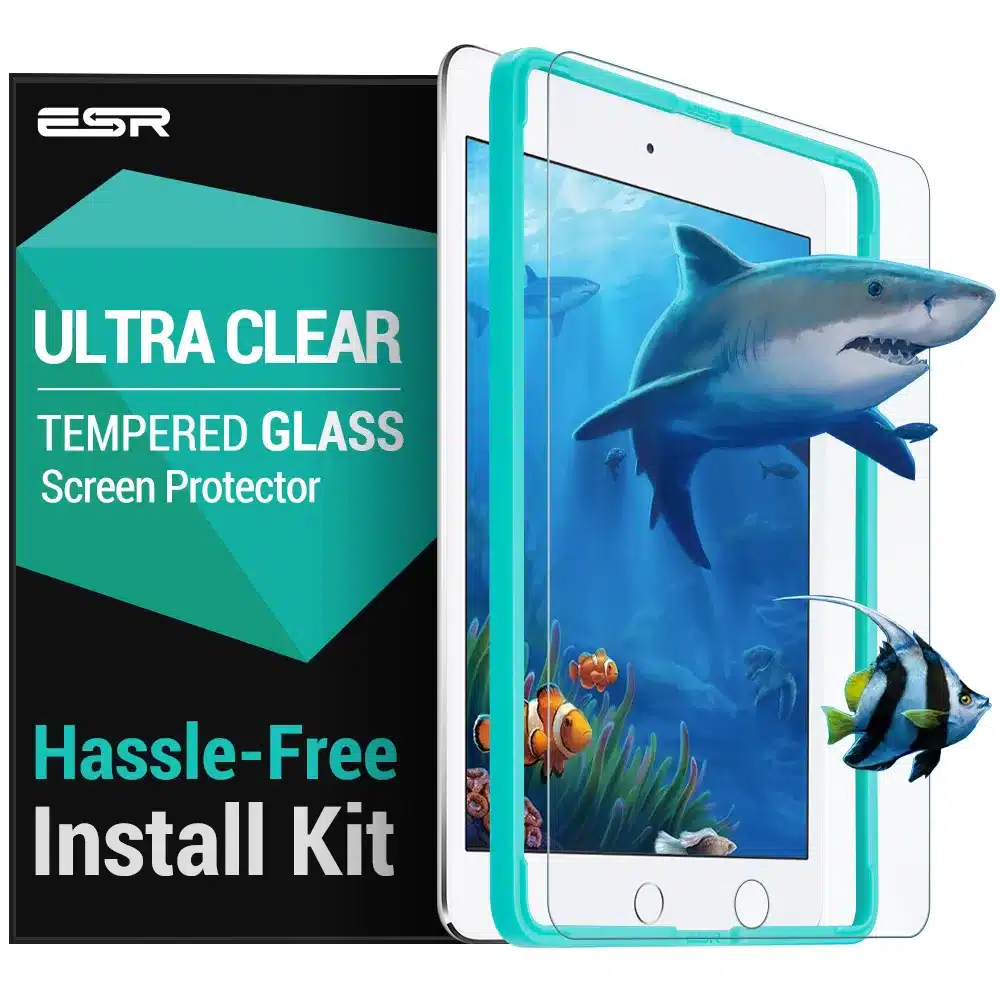 Screen Protector for iPad 9.7 2017, ESR Free Applicator Tempered Glass Film for iPad 2017 New release/For iPad Pro 9.7 inch Air2 9