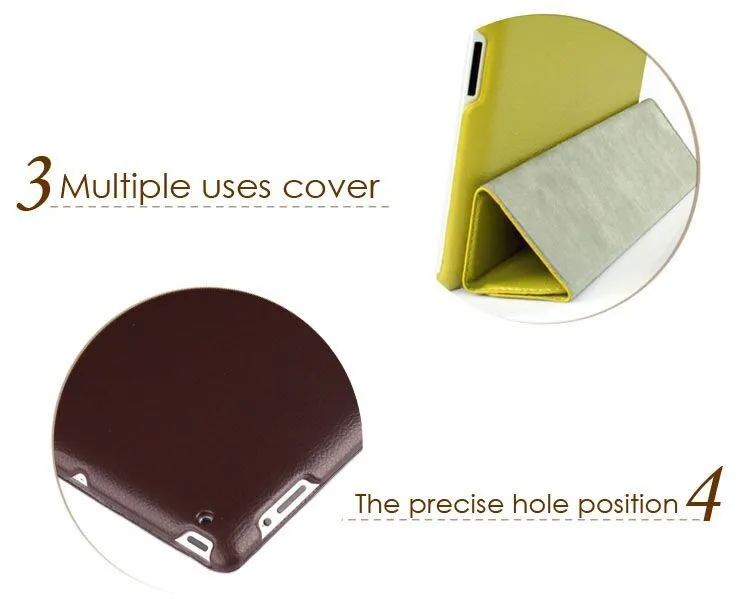 Jisoncase Brand Case For iPad 2 3 4 Leather Case PU Protective Smart Cover Case for iPad 2 3 4 New Free Shipping Covers & Cases 9