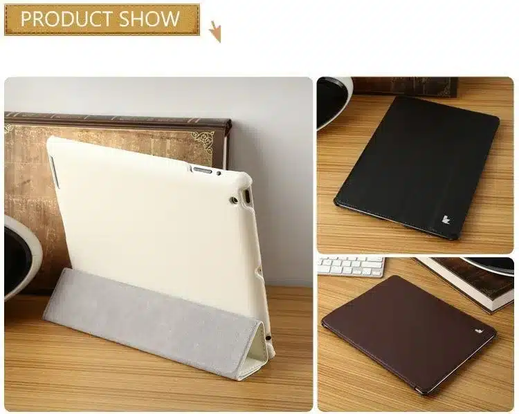 Jisoncase Brand Case For iPad 2 3 4 Leather Case PU Protective Smart Cover Case for iPad 2 3 4 New Free Shipping Covers & Cases 10