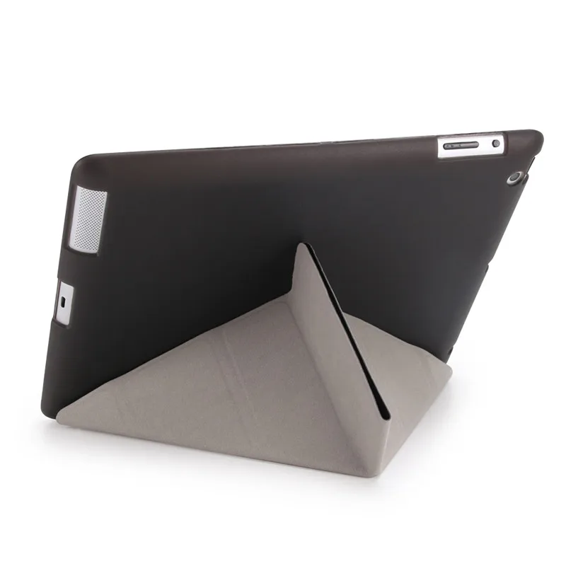 Case For iPad 2 3 4,GOLP Utra Slim PU Leather Covers Multi Folding Magentic Cover Translucent TPU Back Smart Case for iPad 2 3 4 11