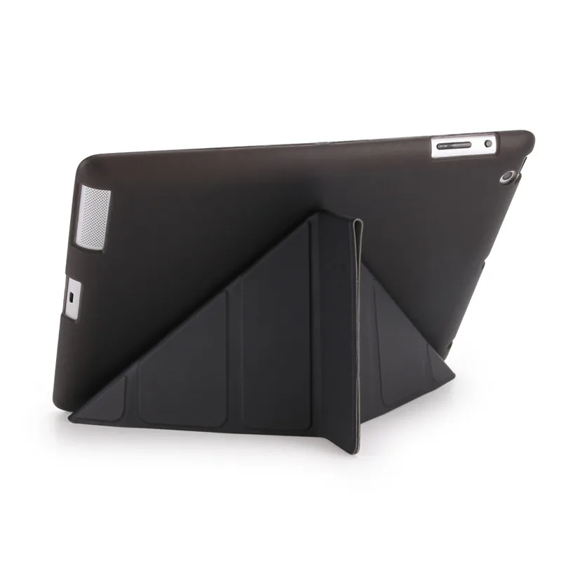 Case For iPad 2 3 4,GOLP Utra Slim PU Leather Covers Multi Folding Magentic Cover Translucent TPU Back Smart Case for iPad 2 3 4 13