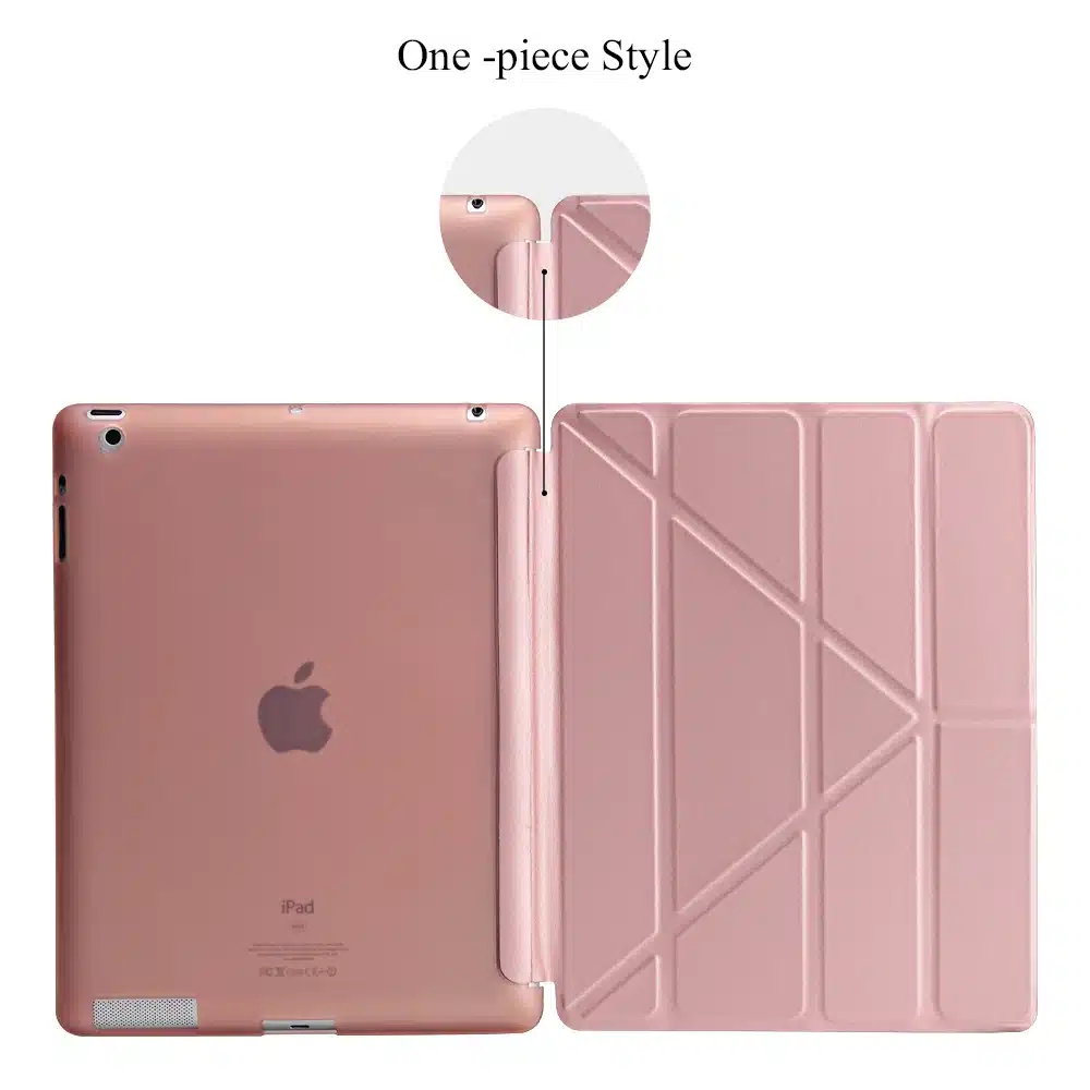 Case For iPad 2 3 4,GOLP Utra Slim PU Leather Covers Multi Folding Magentic Cover Translucent TPU Back Smart Case for iPad 2 3 4 22
