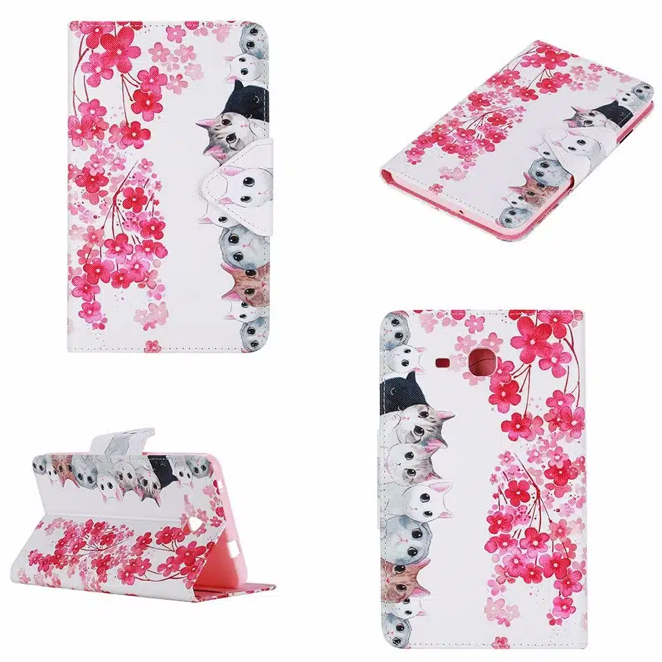 2016 Tab a6 7.0 Case For Samsung Galaxy Tab A 7.0 T280 T285 SM-T280 Case Cover Tablet Fashion Painted Flip Leather Funda Shell 19