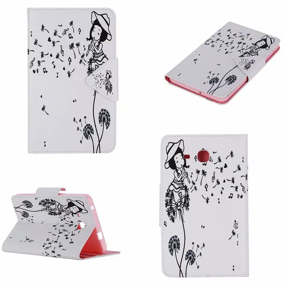 2016 Tab a6 7.0 Case For Samsung Galaxy Tab A 7.0 T280 T285 SM-T280 Case Cover Tablet Fashion Painted Flip Leather Funda Shell 21