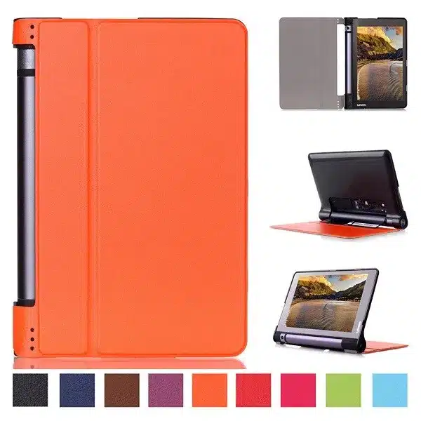 Ultra thin smart PU leather cover case stand cover case for 2015 lenovo Yoga tab 3 8" 850F tablet +free film+free stylus 9