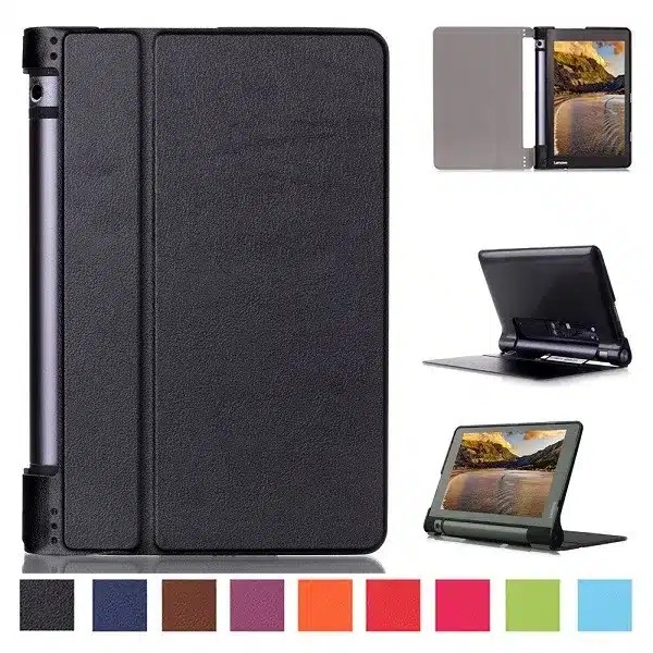 Ultra thin smart PU leather cover case stand cover case for 2015 lenovo Yoga tab 3 8" 850F tablet +free film+free stylus 10