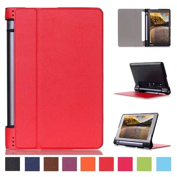 Ultra thin smart PU leather cover case stand cover case for 2015 lenovo Yoga tab 3 8" 850F tablet +free film+free stylus 11