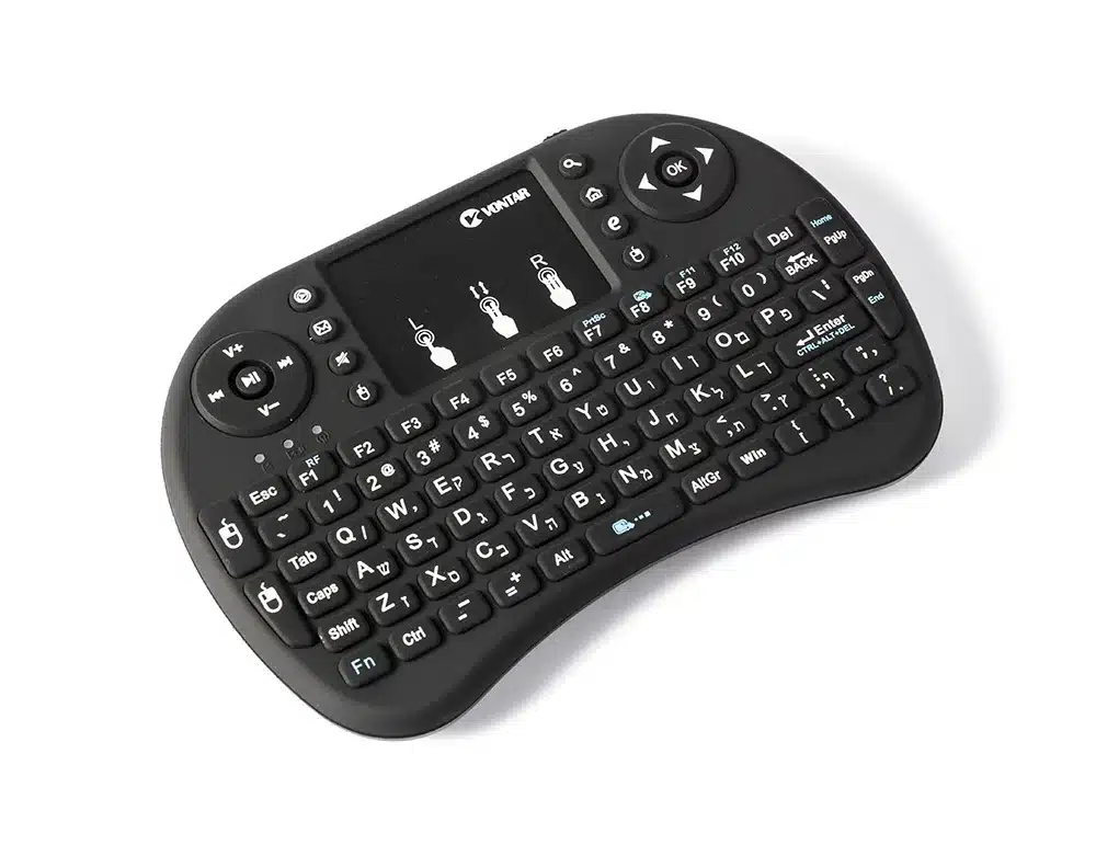 VONTAR I8 Mini Wireless Gaming Keyboard Russian English Hebrew Spanish 2.4G Touched Fly Mouse For Smart TV box Laptop Tablet PC 4