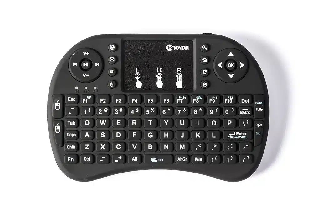 VONTAR I8 Mini Wireless Gaming Keyboard Russian English Hebrew Spanish 2.4G Touched Fly Mouse For Smart TV box Laptop Tablet PC 8