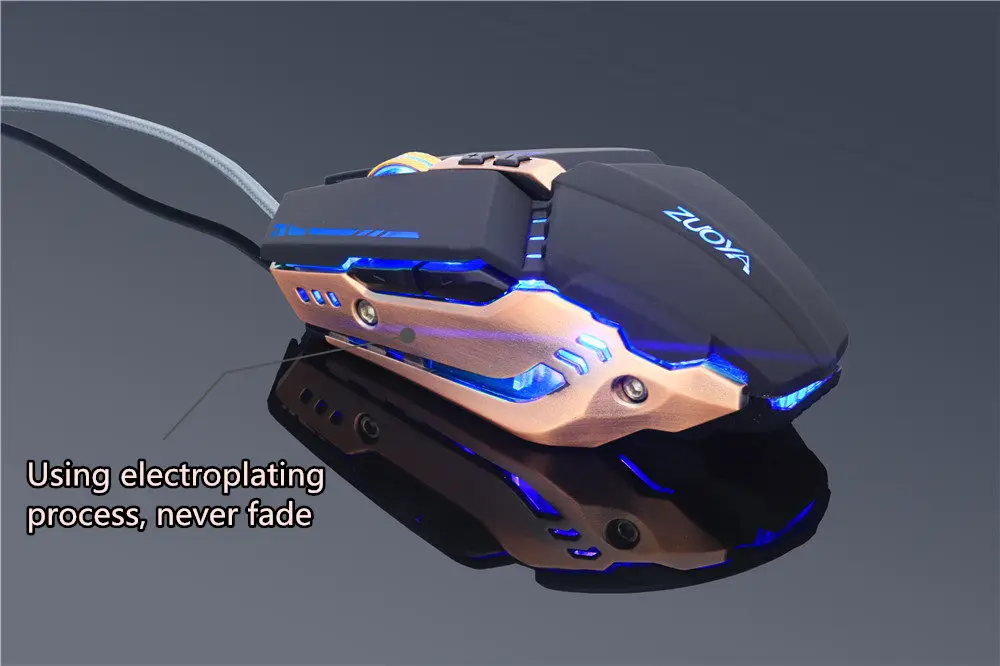 ZUOYA Professional gamer Gaming Mouse 8D 3200DPI Adjustable Wired Optical LED Computer Mice USB Cable Mouse for laptop PC 16