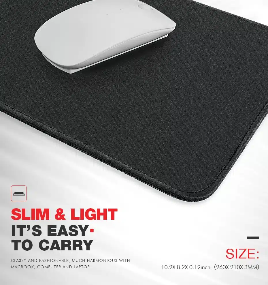 HAVIT Computer Gaming Mouse Pad Black Rubber Waterproof surface Gamer Mousepad Muismat for Gamer 10.2" X 7.9" HV-MP813 9
