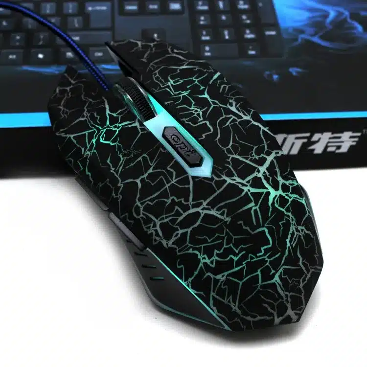 Darshin LED Backlit Russian Keyboard Gaming + Crack Gaming Mouse 6 Buttons Breathing Light Colorful Mice Upgraded Version 20
