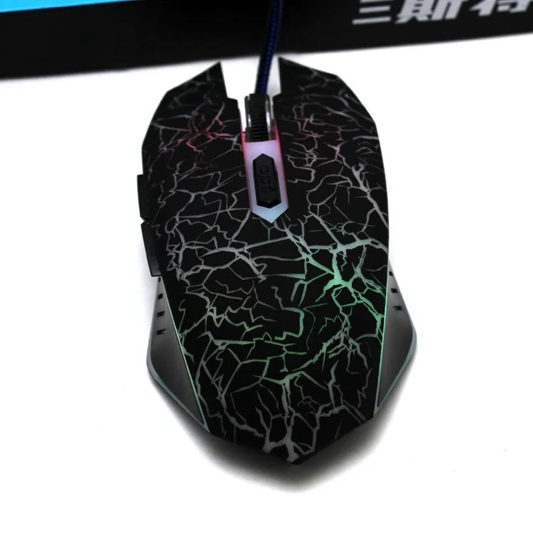 Darshin LED Backlit Russian Keyboard Gaming + Crack Gaming Mouse 6 Buttons Breathing Light Colorful Mice Upgraded Version 22