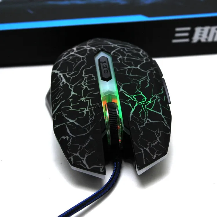 Darshin LED Backlit Russian Keyboard Gaming + Crack Gaming Mouse 6 Buttons Breathing Light Colorful Mice Upgraded Version 23