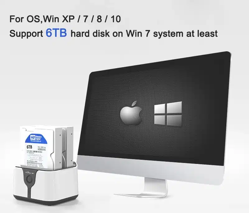 blueendless 2-Bay SATA hdd docking station 3.5" 2.5 USB3.0 dual bay hdd ssd clone duplicator dock station sata storage enclosure 12