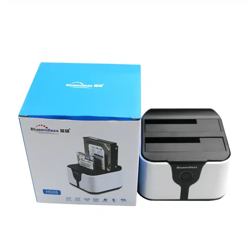 blueendless 2-Bay SATA hdd docking station 3.5" 2.5 USB3.0 dual bay hdd ssd clone duplicator dock station sata storage enclosure 20