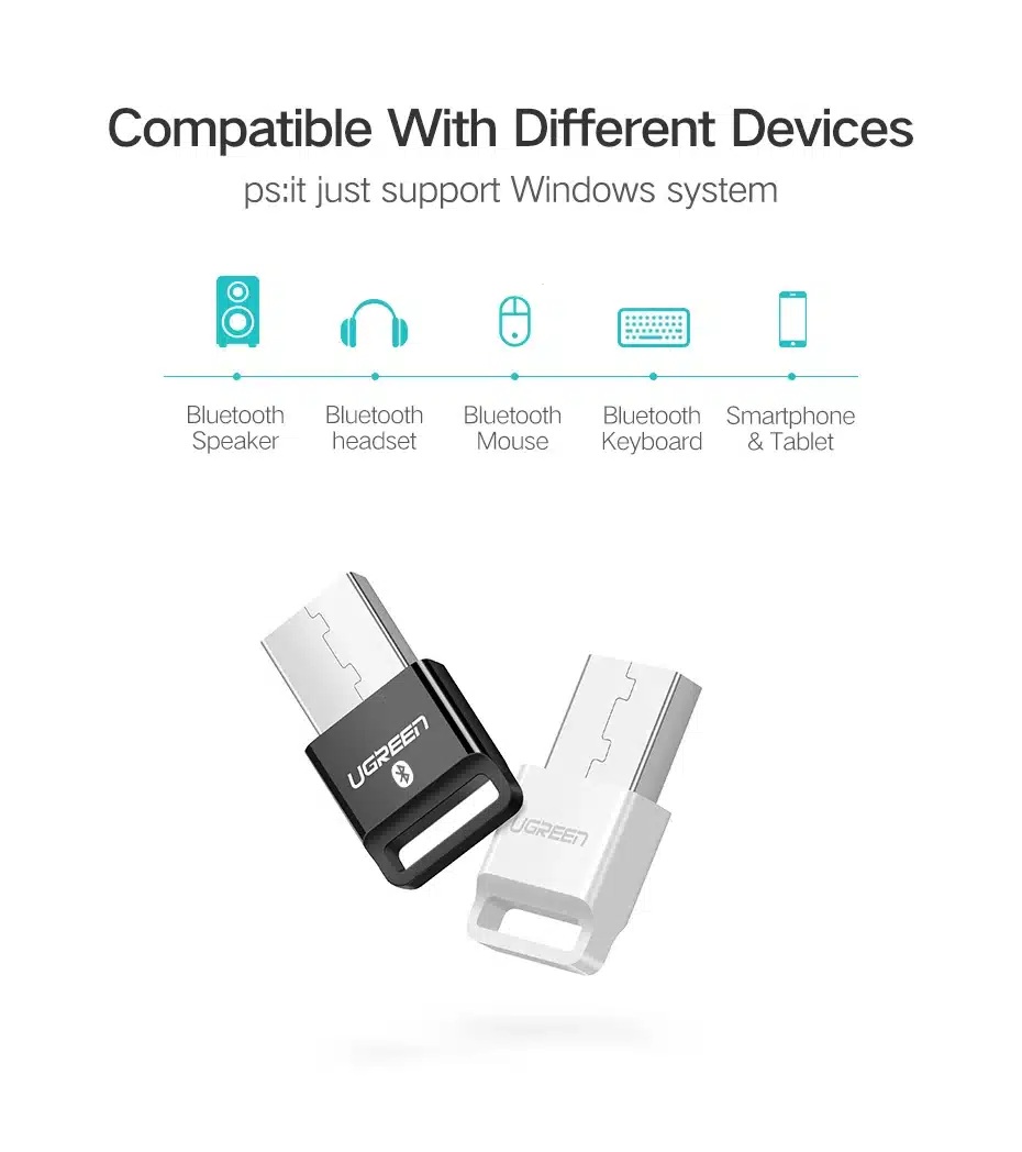 Ugreen USB Bluetooth 4.0 Adapter for PC Wireless Bluetooth Dongle Audio Receiver Adapter Bluetooth Transmitter for 10/8/XP/Vista 13