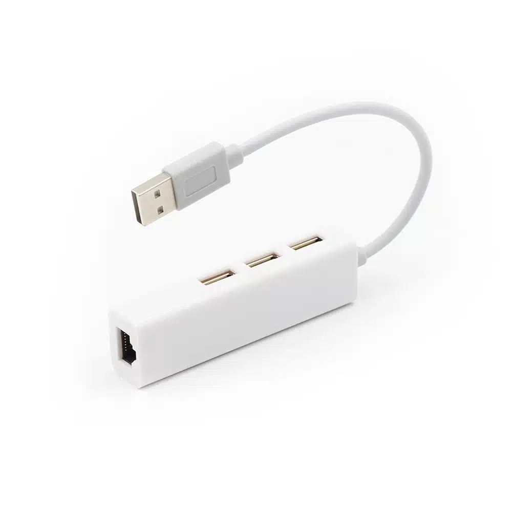 USB Ethernet with 3 Port USB HUB 2.0 RJ45 Lan Network Card USB to Ethernet Adapter for Mac iOS Android PC RTL8152 USB 2.0 HUB 4