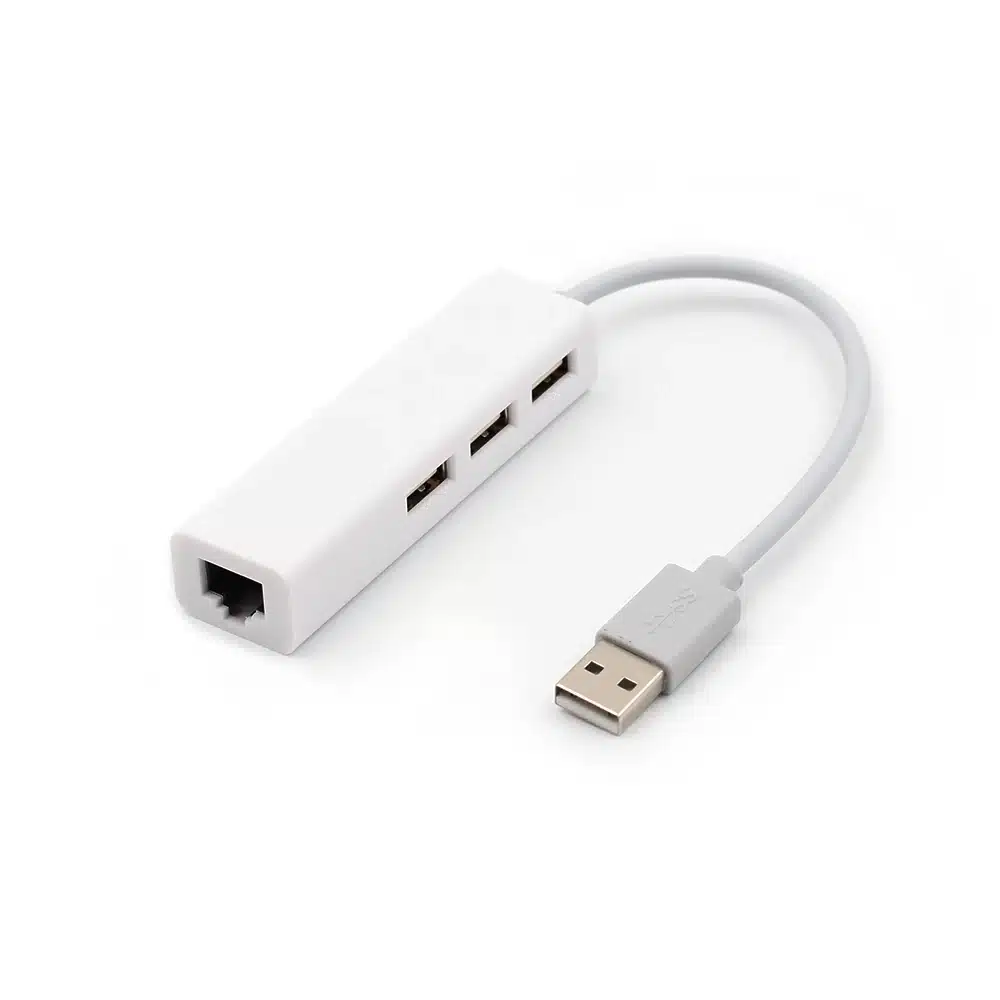 USB Ethernet with 3 Port USB HUB 2.0 RJ45 Lan Network Card USB to Ethernet Adapter for Mac iOS Android PC RTL8152 USB 2.0 HUB 6