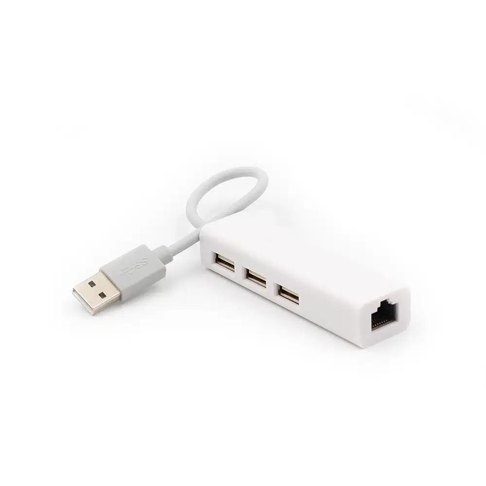 USB Ethernet with 3 Port USB HUB 2.0 RJ45 Lan Network Card USB to Ethernet Adapter for Mac iOS Android PC RTL8152 USB 2.0 HUB 7
