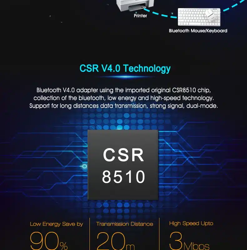 Micro USB Bluetooth Adapter CSR 4.0 Dual Mode Wireless Adaptador USB Dongle High Quality Bluetooth Computer Receiver Transmitter 13