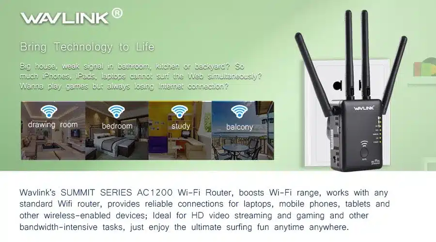 Wavlink AC1200 WIFI Repeater/Router/Access point Wireless Wi-Fi Range Extender wifi signal amplifier with External Antennas Hot 9