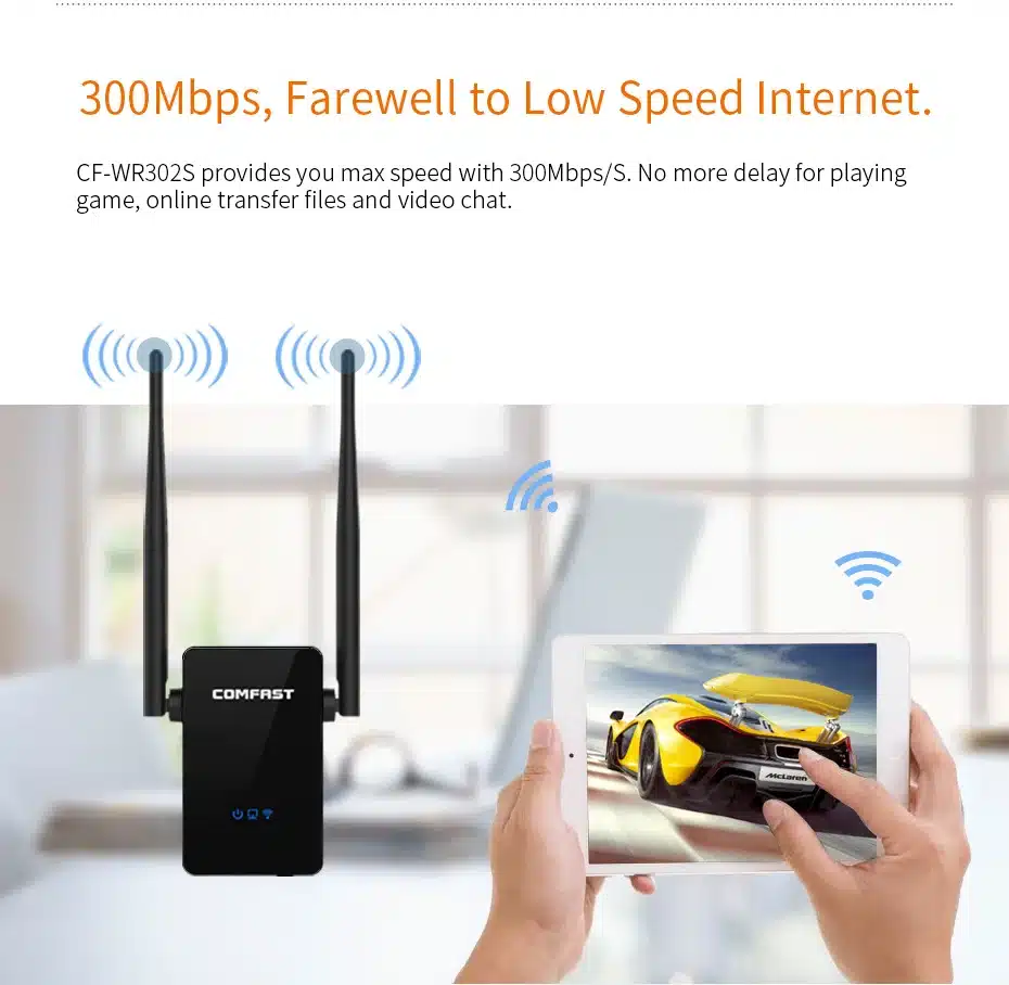 Comfast CF-WR302SWireless WIFI Router Repeater 300M 10dBi Antenna Wi fi Signal Repeater 802.11N/B/G Roteador Wi-fi Rang Extender 6