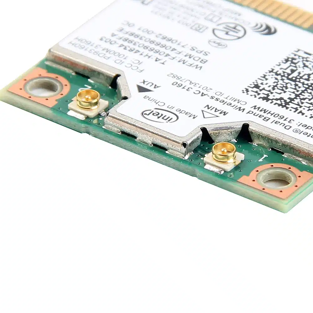 Mini PCI-e Wifi Wireless bluetooth laptop card Dual Band 2.4ghz 5Ghz For Intel 3160 3160HMW 802.11ac Wireless AC + Bluetooth 4.0 12