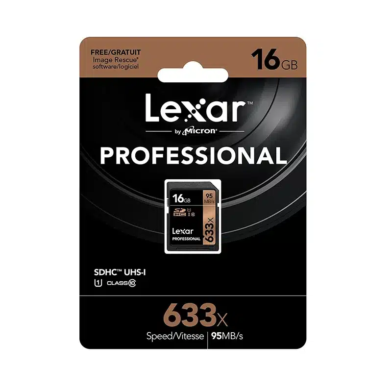 Original Lexar 95MB/s 633x 16Gb U1 SDHC SD Card 32GB 64GB 128GB 256GB SDXC U3 Class 10 Memory Card For 1080p 3D 4K video Camera 16