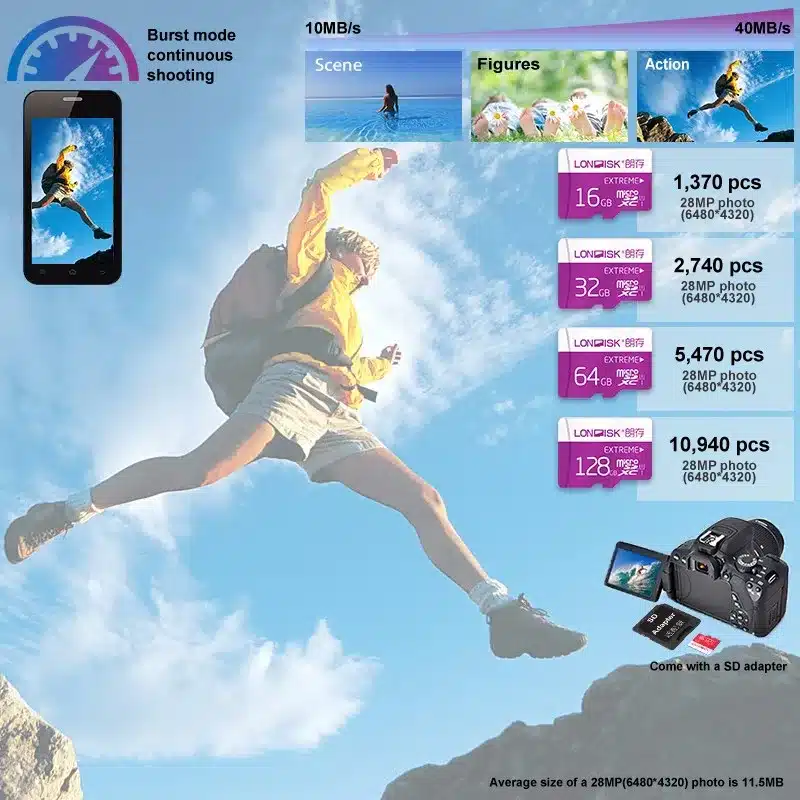 Londisk Memory Card Genuine Capacity Micro SD 16GB 8GB 32GB 64GB 128GB Class10 UHS-1 Micro SD Card For Cellphone Camera 9