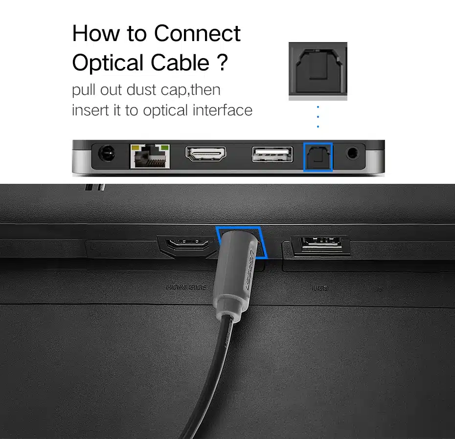 Ugreen Digital Optical Audio Cable Toslink Gold Plated 1m 2m 3m SPDIF Coaxial Cable for Blu-ray CD DVD Player Xbox 360 PS3 AV TV 17
