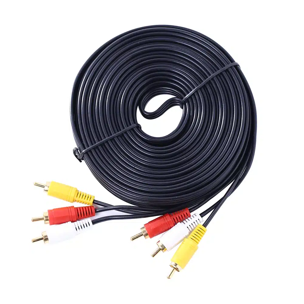 ALLOYSEED 1.5m/3m/5m 3 RCA to RCA Audio Video Cable Male To Male 3RCA To 3RCA Audio Video AV Cable Cord Wire For DVD TV 11