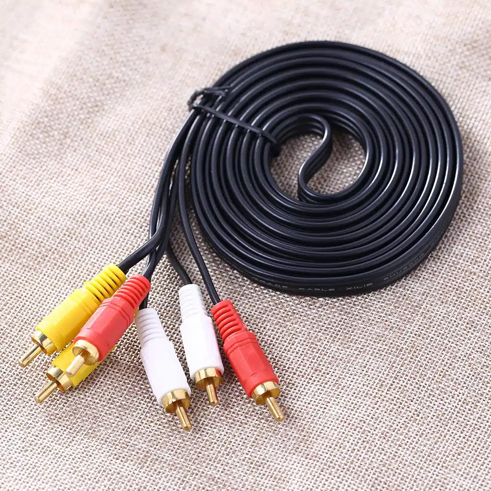 ALLOYSEED 1.5m/3m/5m 3 RCA to RCA Audio Video Cable Male To Male 3RCA To 3RCA Audio Video AV Cable Cord Wire For DVD TV 14