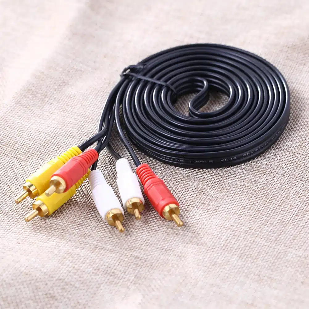 ALLOYSEED 1.5m/3m/5m 3 RCA to RCA Audio Video Cable Male To Male 3RCA To 3RCA Audio Video AV Cable Cord Wire For DVD TV 15