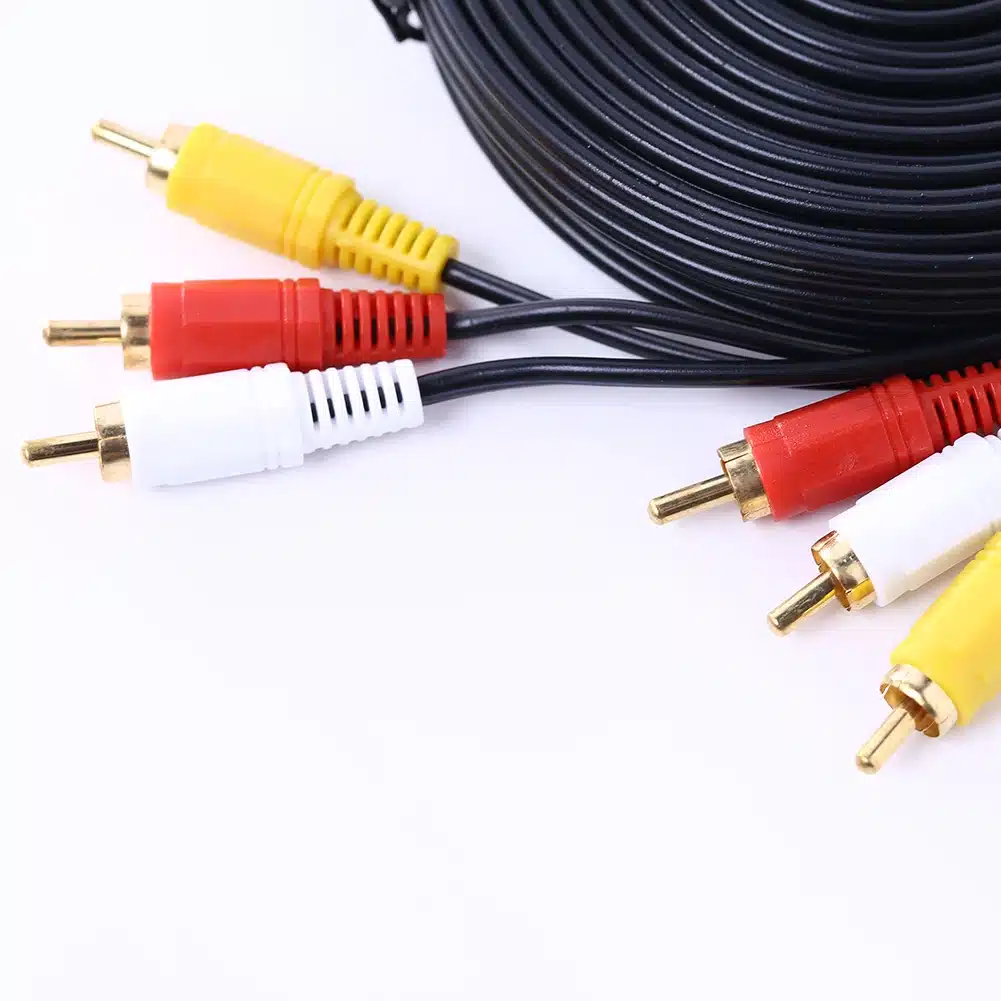 ALLOYSEED 1.5m/3m/5m 3 RCA to RCA Audio Video Cable Male To Male 3RCA To 3RCA Audio Video AV Cable Cord Wire For DVD TV 20