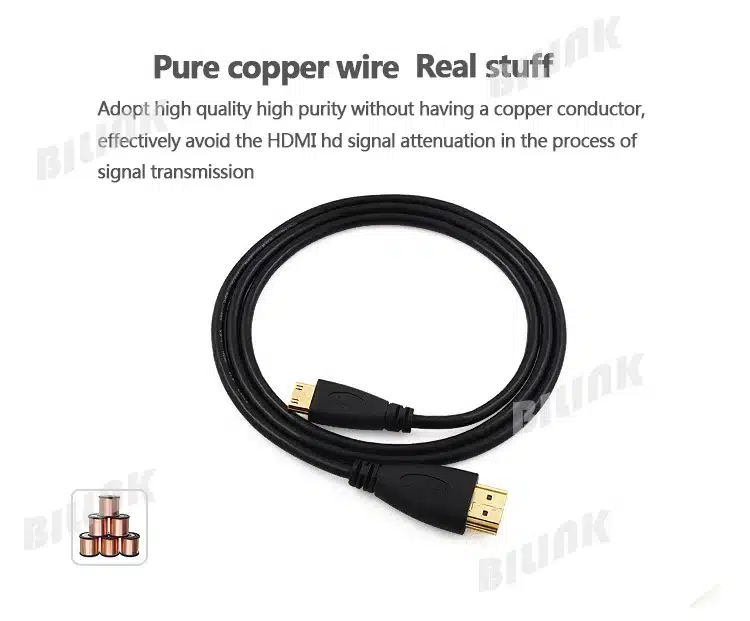 1M,1.5m,2M,3M High speed Gold Plated HDMI TO MINI HDMI Plug Male-Male HDMI Cable 1.4 Version 1080p 3D for TABLETS DVD 3