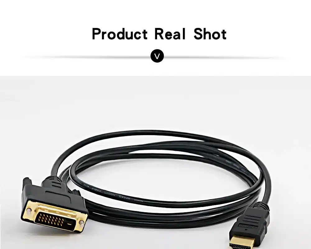 High speed HDMI to DVI 24+1 pin adapter Gold plated Male to male Cable For 1080P HD HDTV HD PC XBOX 1m 1.8m 2m 3m 5m 13