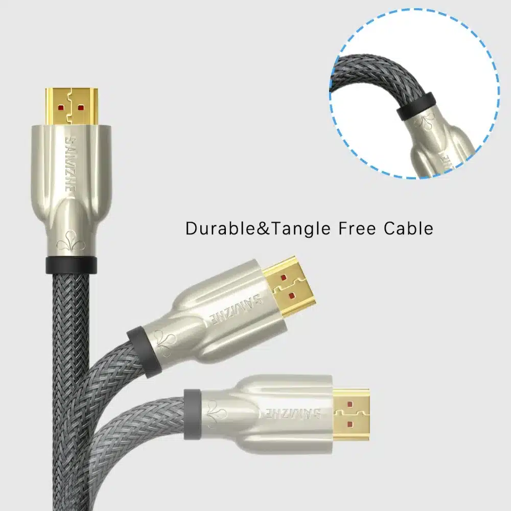 SAMZHE 4K HDMI 2.0 Cable HDMI to HDMI Cable HDMI Ethernet Cable for PS3 Projector HD LCD Apple TV Computer laptop 25