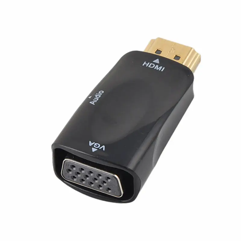 HDMI to VGA Adapter Converter with Audio Cable Male To Female 1080p For PC/HDTV DVD 15