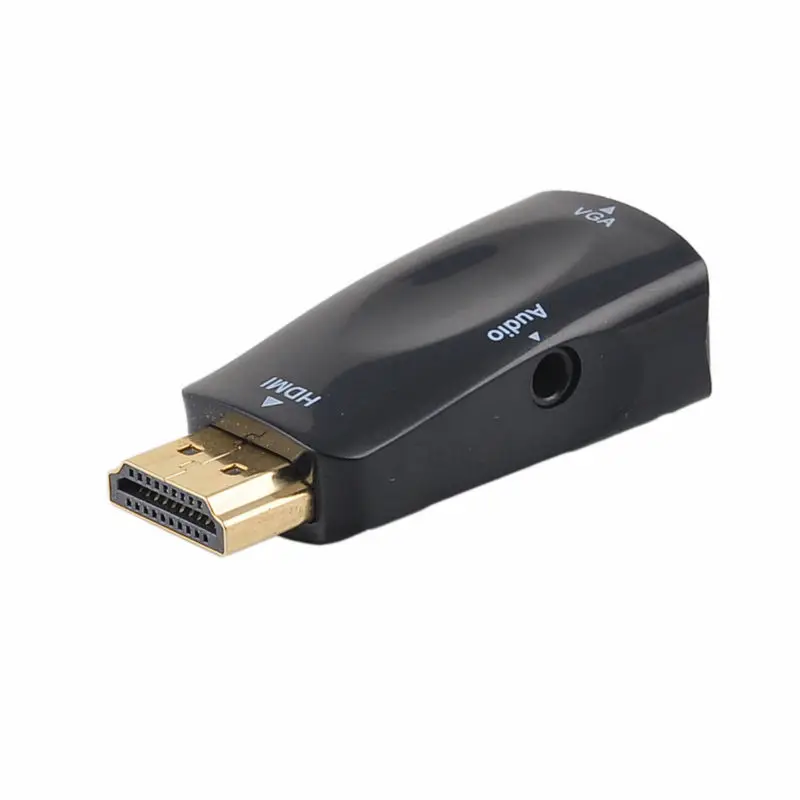 HDMI to VGA Adapter Converter with Audio Cable Male To Female 1080p For PC/HDTV DVD 17