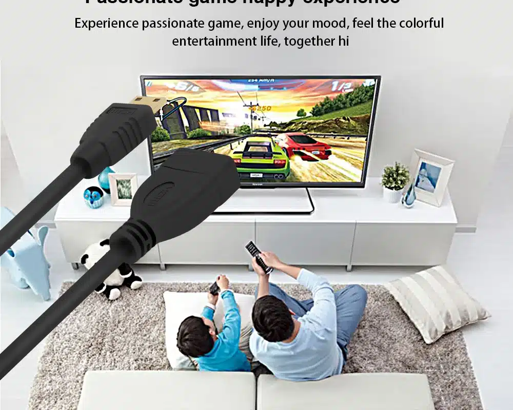FSU Mini HDMI Male to HDMI Female Adapter Cable Convertor 1080P 22
