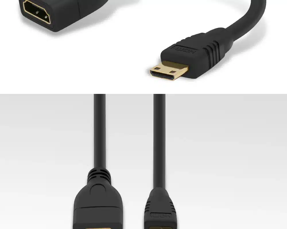 FSU Mini HDMI Male to HDMI Female Adapter Cable Convertor 1080P 26