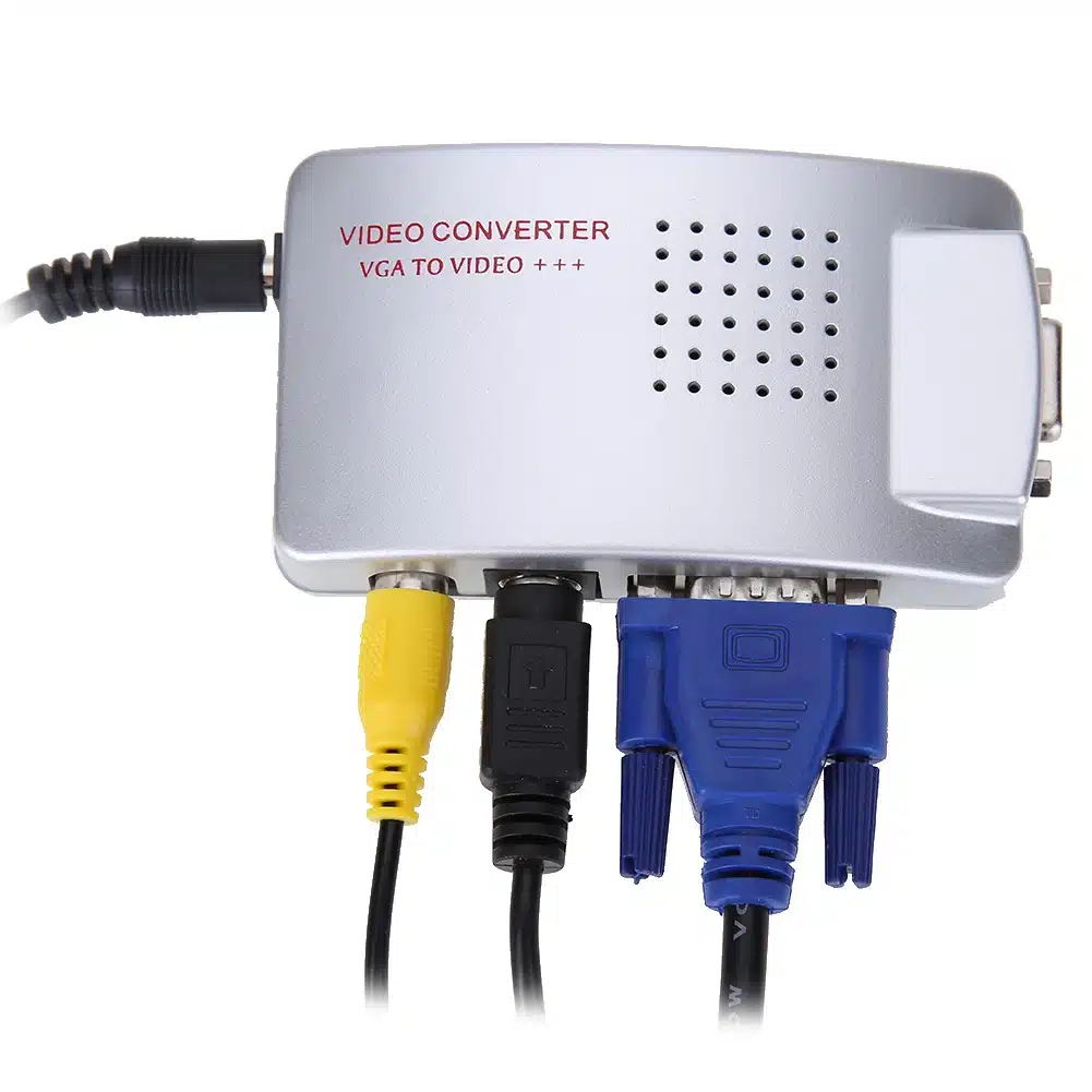 Universal NTSC PAL VGA to TV AV RCA Signal Adapter Converter Video Switch Box Composite for Computer Laptop PC 14