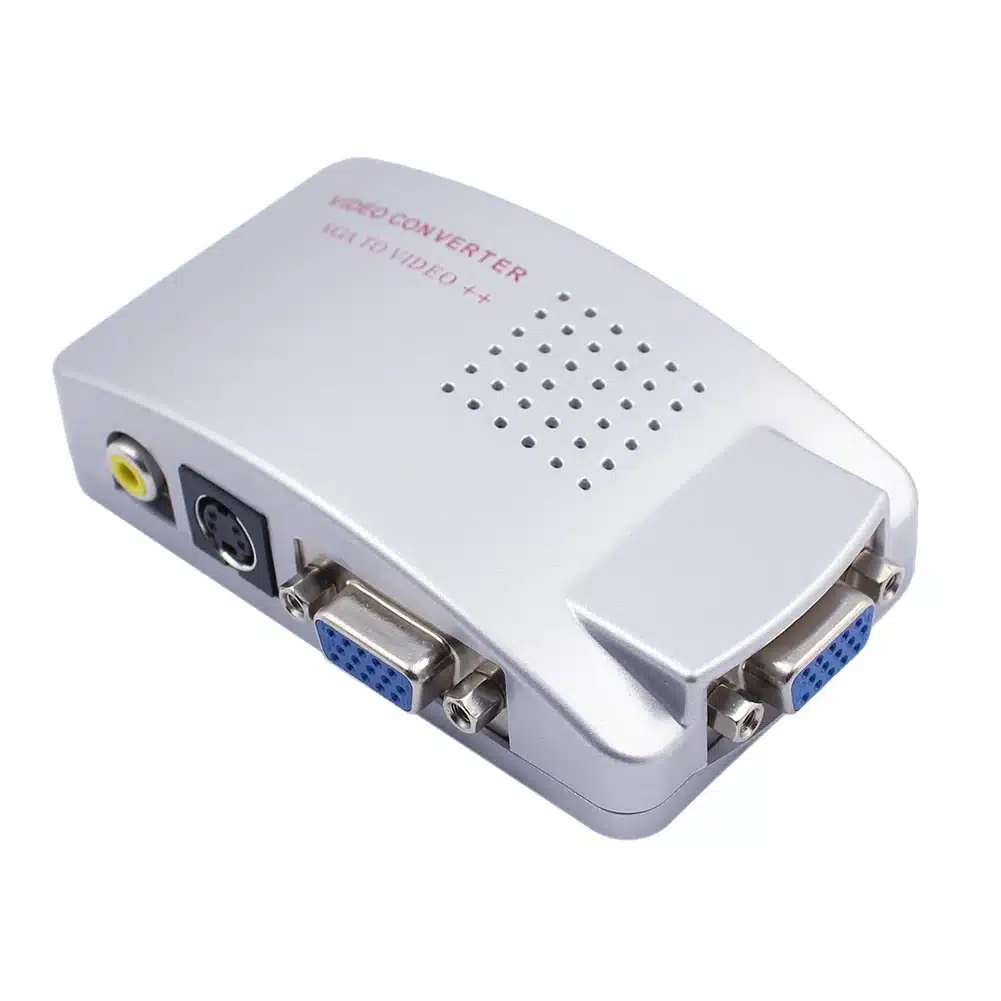 Universal NTSC PAL VGA to TV AV RCA Signal Adapter Converter Video Switch Box Composite for Computer Laptop PC 15